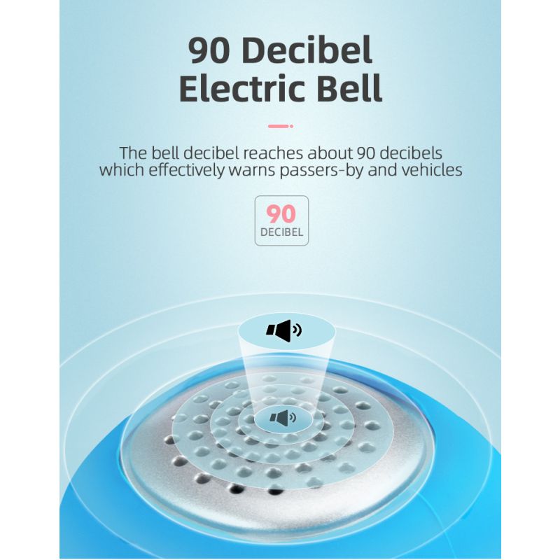 Elektryczny dzwonek rowerowy ROCKBROS 110 dB deszczoodporna personalizacja roweru bezpieczeństwo MTB