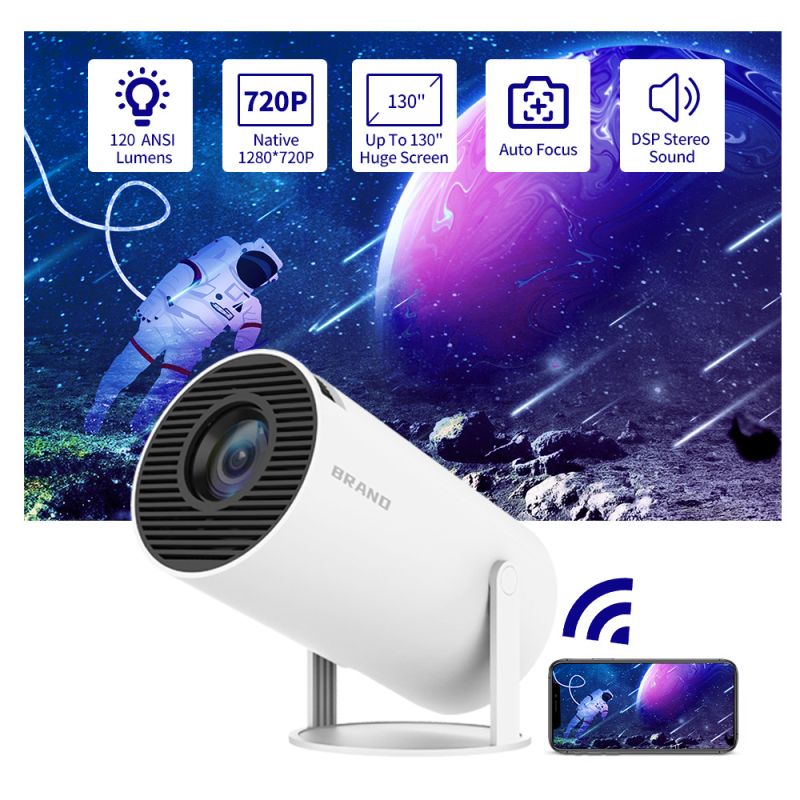 Projektor HY300 Android WiFi inteligentny przenośny projektor Full HD 1280x720P idealny do kina domowego