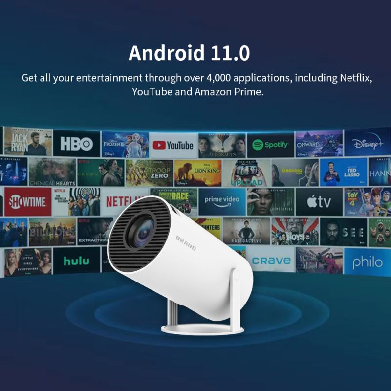Projektor HY300 Android WiFi inteligentny przenośny projektor Full HD 1280x720P idealny do kina domowego