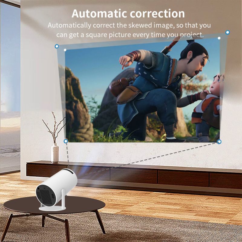 Projektor HY300 Android WiFi inteligentny przenośny projektor Full HD 1280x720P idealny do kina domowego