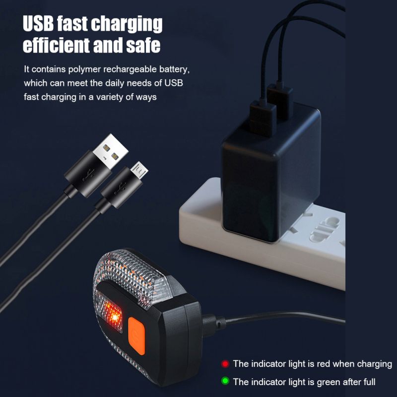 Tylne światło LED Kierunkowskaz rowerowy Ładowanie przez USB Bezprzewodowe oświetlenie rowerowe IPX5