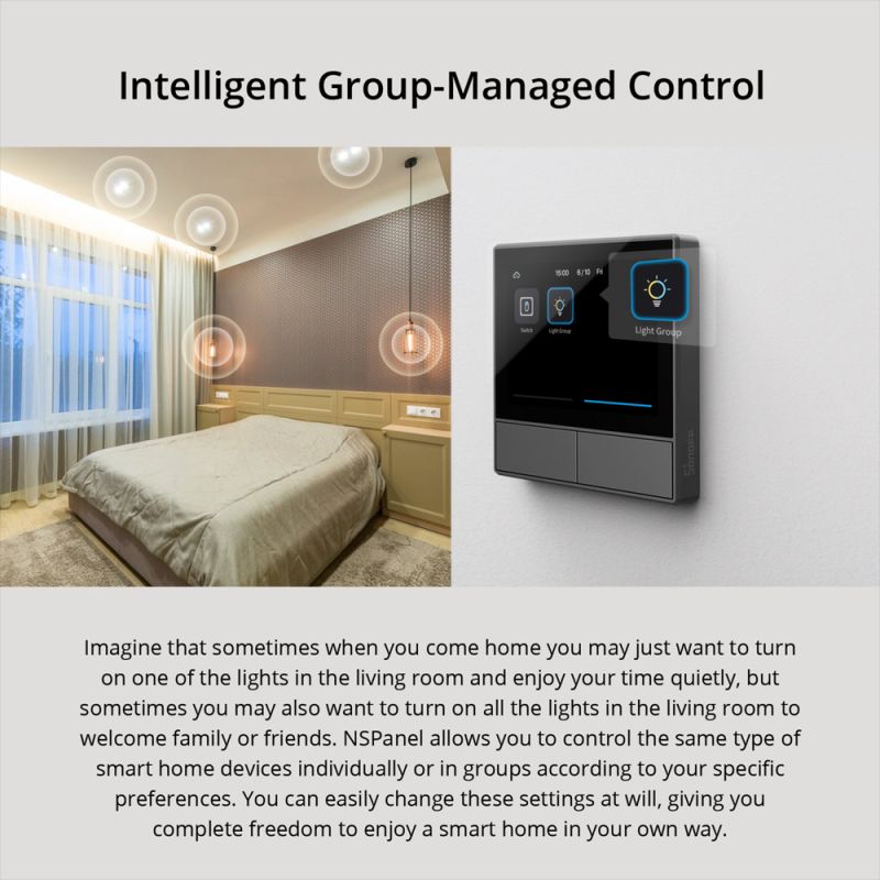 SONOFF NSPanel przełącznik inteligentny WiFi z dotykowym ekranem kompatybilny z Alexa Google Home Ewelink