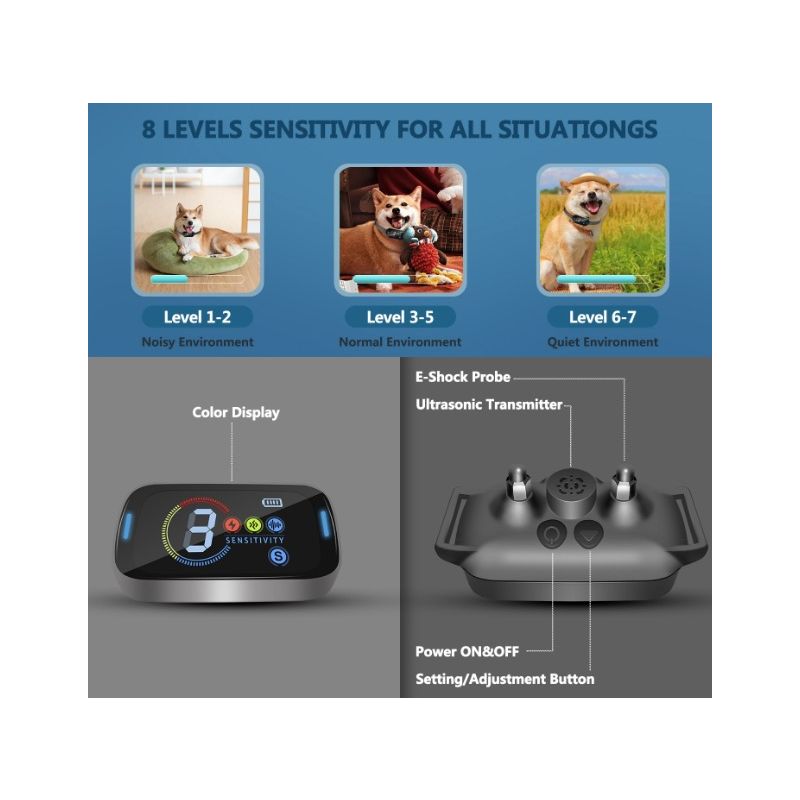 Ultradźwiękowa obroża do szkolenia psów skuteczna kontrola szczekania bezpieczne ultradźwięki dobrze dopasowana