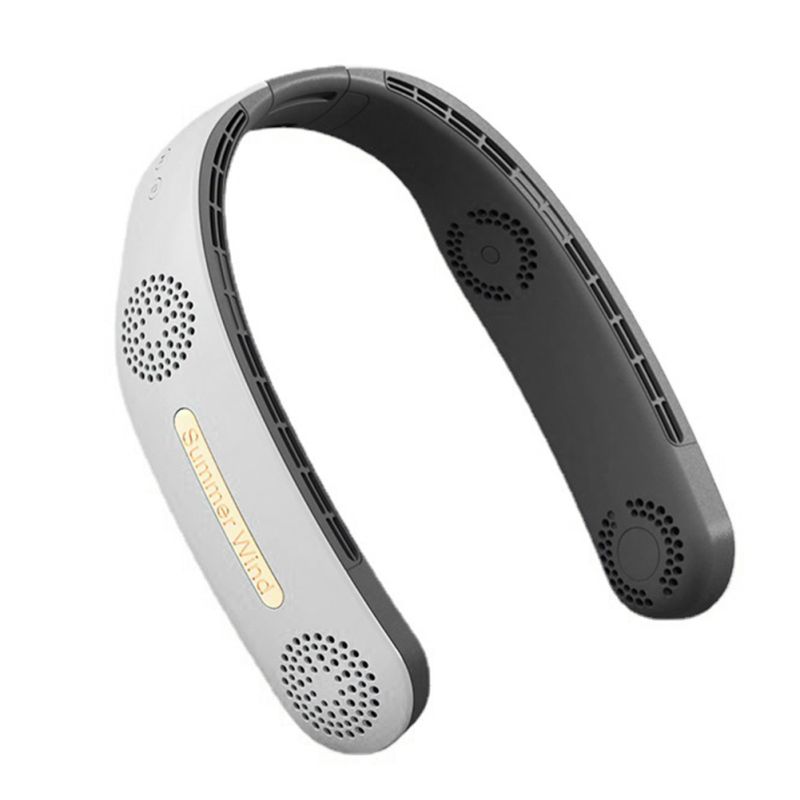 Przenośny wentylator szyjny bezprzewodowy ergonomiczny design chłodzenie USB lekki letnia konieczność 3 prędkości