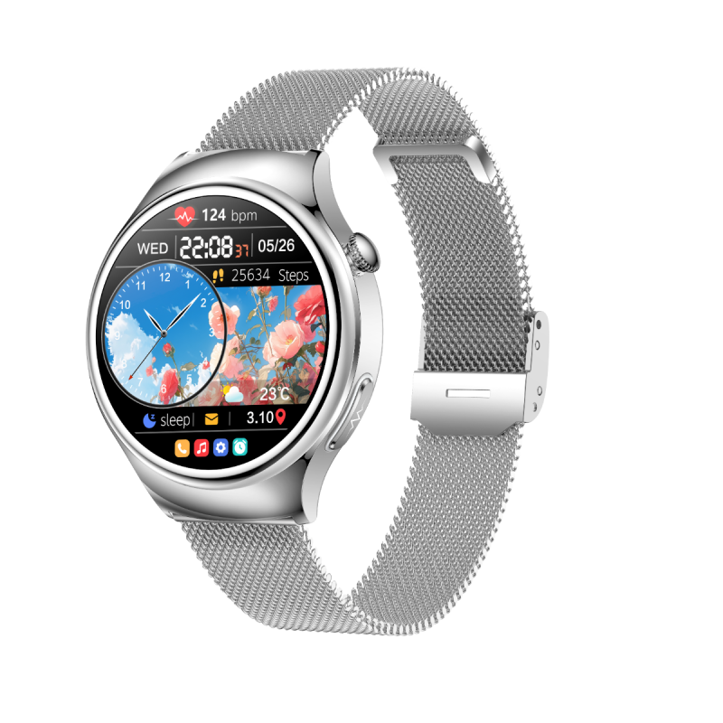 Inteligentny zegarek ET390 damski AMOLED 360*360 ekg ekran HD tętno połączenia Bluetooth wodoodporny SmartWatch