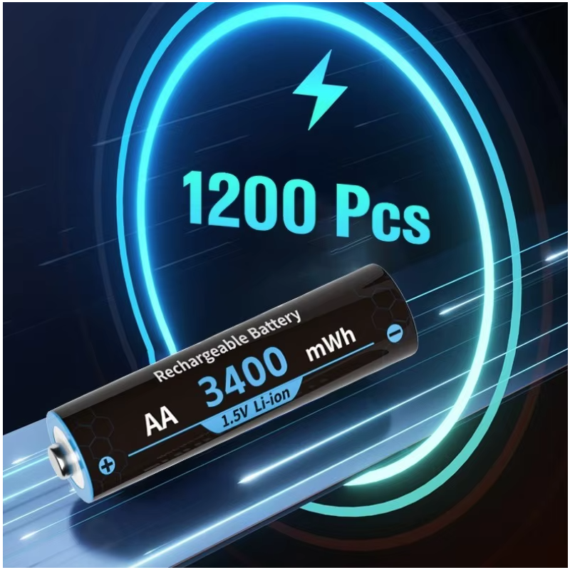 Akumulatorki AA 1.5V 3000mWh z Ładowarką – 8x Długotrwałe Baterie Litowe AA do Kontrolera/Aparatu