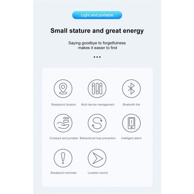 Mini lokalizator GPS Bluetooth 4.0 inteligentny śledzenie dzieci zwierząt kompaktowy design aplikacja iSearching
