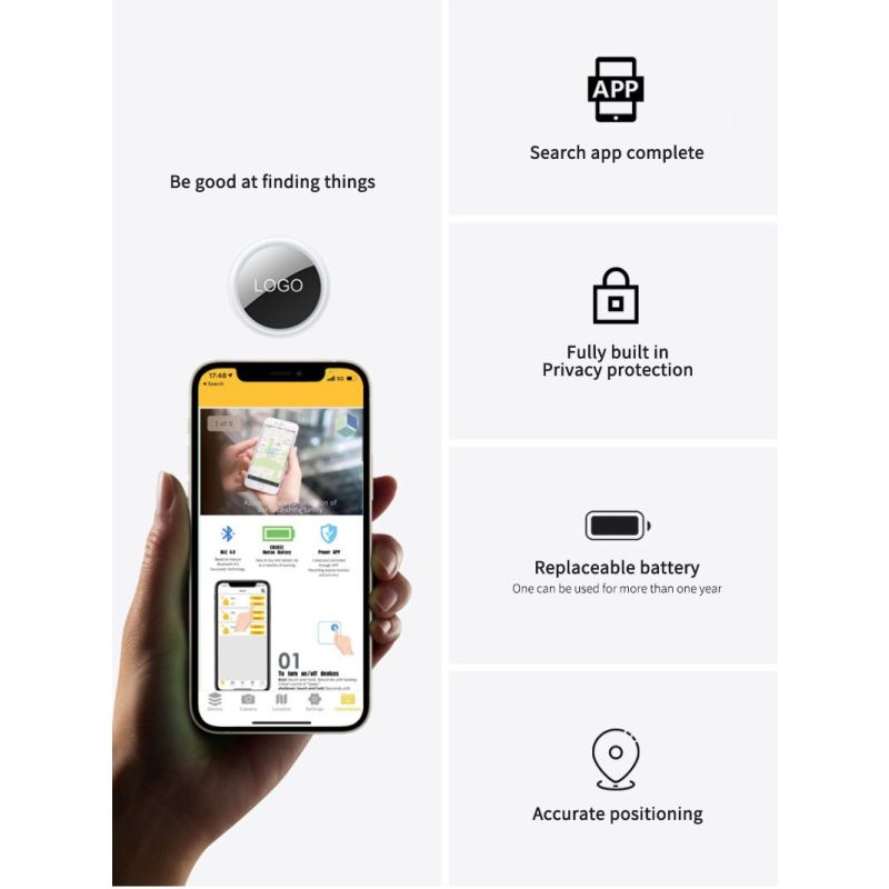 Mini lokalizator GPS Bluetooth 4.0 inteligentny śledzenie dzieci zwierząt kompaktowy design aplikacja iSearching
