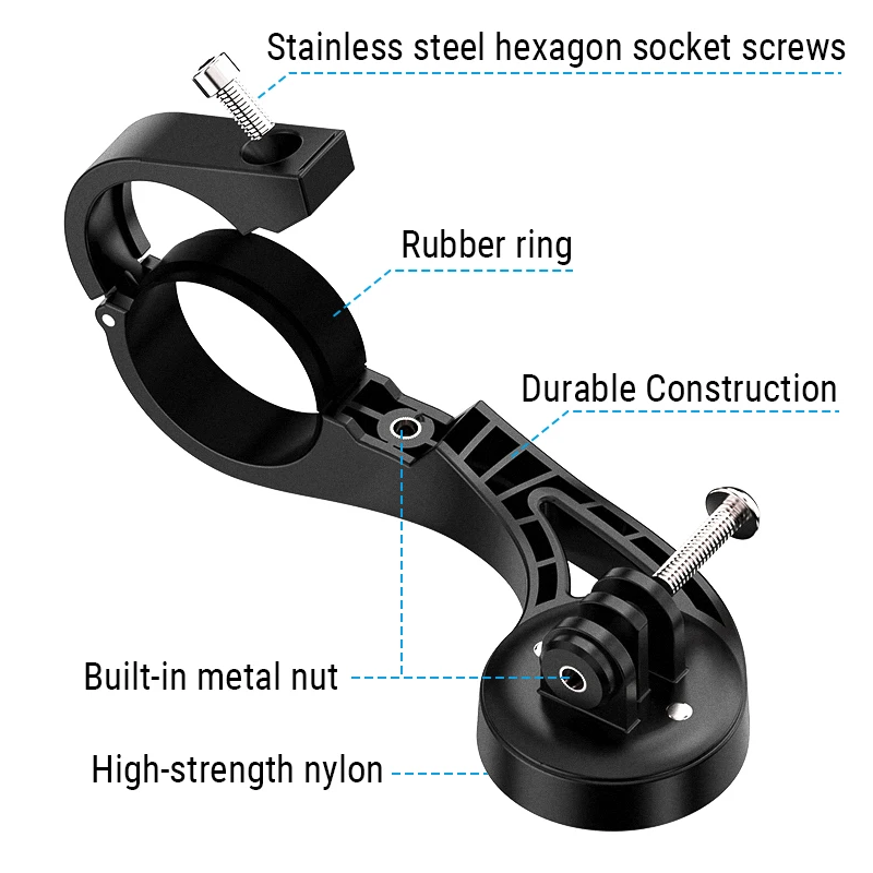 TOWILD AS90 Uchwyt Rowerowy: Lekki Wspornik Kierownicy na Lampkę i Komputer Garmin, Scosche