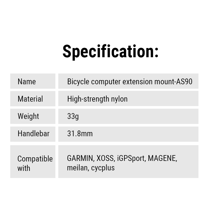 TOWILD AS90 Uchwyt Rowerowy: Lekki Wspornik Kierownicy na Lampkę i Komputer Garmin, Scosche