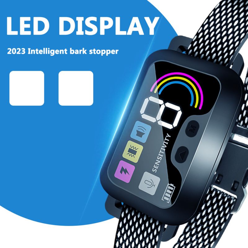 Inteligentna obroża przeciw szczekaniu PuPoPan wodoodporna z blokadą szczekania komfortowa dla psa