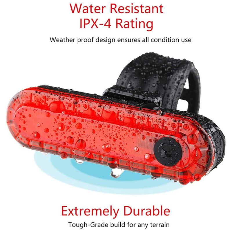 Ultra jasne tylne światło roweru USB LED kompaktowe akcesoria rowerowe wodoodporność IPX4 bezpieczeństwo jazdy