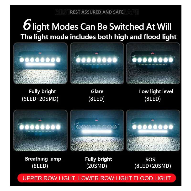 Ładowana przez USB lampka rowerowa z 120 dB klaksonem i podwójnym przełącznikiem dla bezpieczeństwa rowerowego