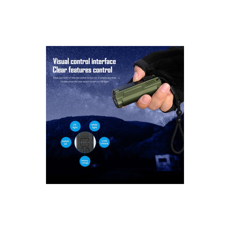 Latarka LED IMALENT BL50 3600 Lumenów ładowanie typu C kompaktowa konstrukcja idealna do przygód na świeżym powietrzu.