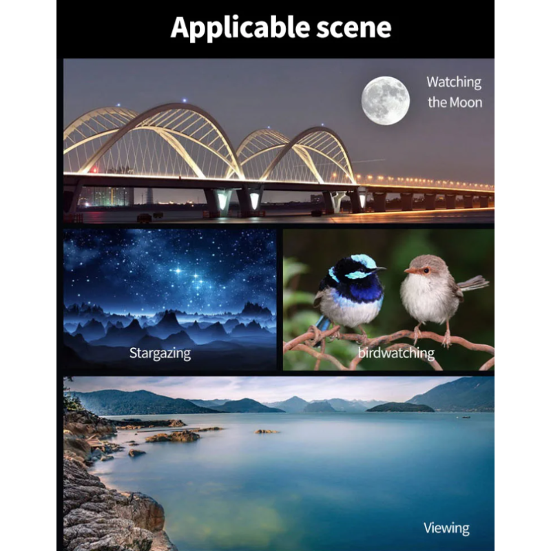 Potężny teleskop 25-75x60 Zoom ED HD Monokular Bak4 do obserwacji ptaków i biwakowania na zewnątrz