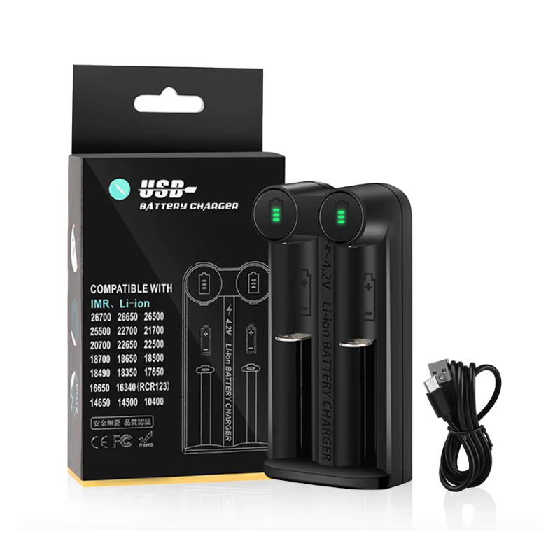 Przenośna ładowarka akumulatorów 21700 18650 CR123A z funkcjami bezpieczeństwa oraz technologią MCU