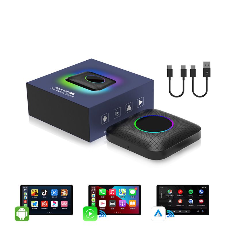 CarlinKit Smart TV Box CarPlay Android 13 przewodowy do bezprzewodowego z YouTube Netflix multimedialna rozrywka