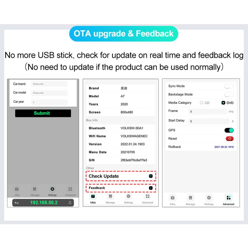 CarlinKit 4.0 Bezprzewodowy CarPlay Box Adapter Plug and Play Łatwa Instalacja dla Audi VW Porsche Kia