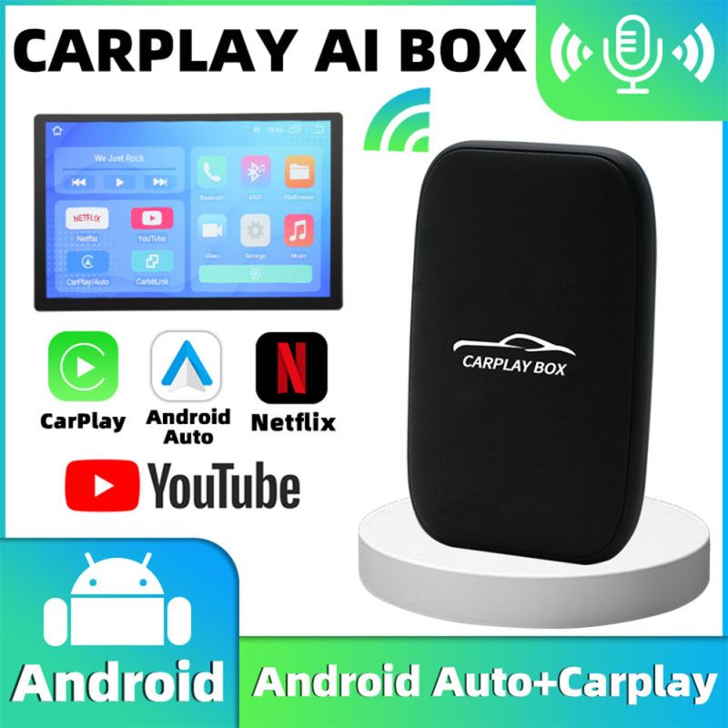 Bezprzewodowy adapter Carplay Box Netflix YouTube multimedialne pudełko wideo idealne akcesoria samochodowe