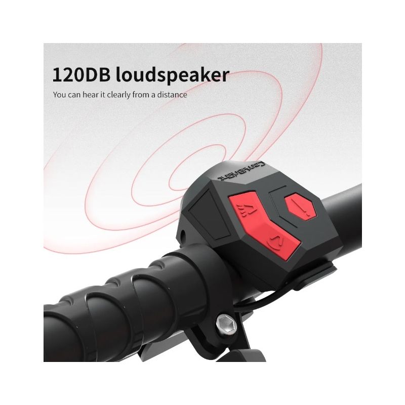 CarryBright CBH3 dzwonek elektryczny 120dB ładowanie USB IP65 wodoodporny klakson do rowerów miejskich i górskich