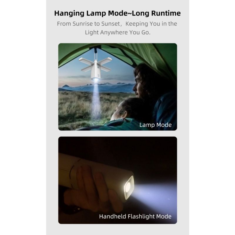 Klarus CL2 składane światło kempingowe 750 lumenów ochrona oczu 90-stopniowe żarówki 7 trybów światła