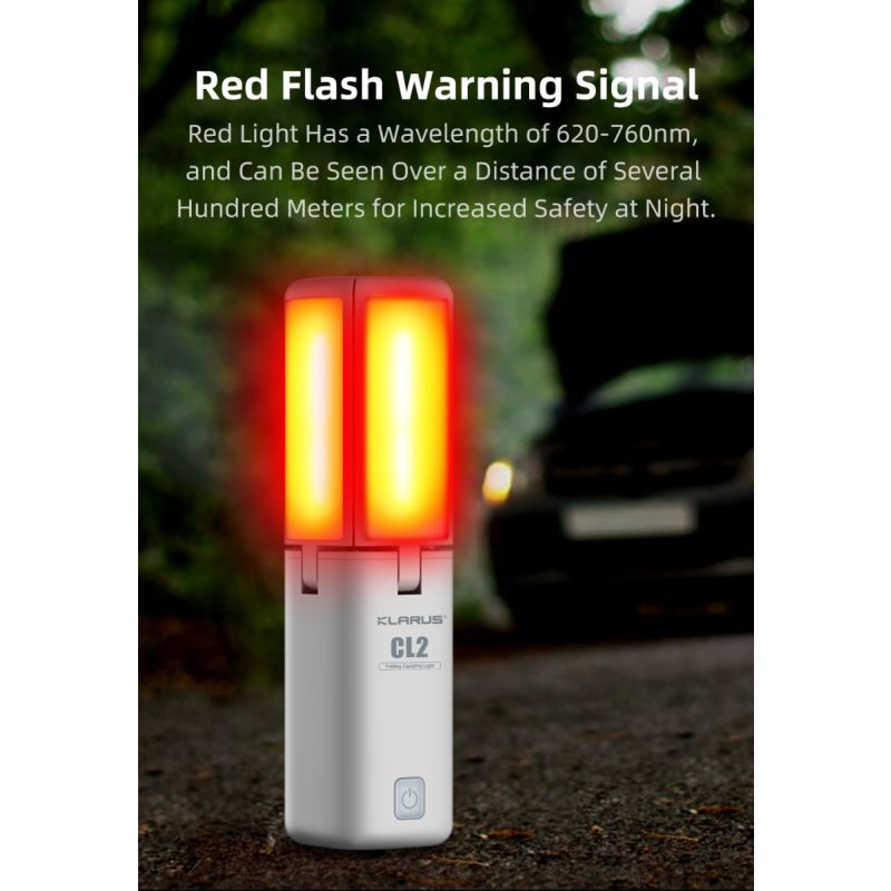 Klarus CL2 składane światło kempingowe 750 lumenów ochrona oczu 90-stopniowe żarówki 7 trybów światła