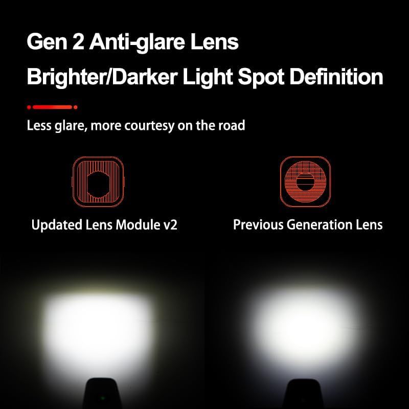 TOWILD CL2000 Przednia Lampka Rowerowa 2000LM Super Jasna | Antyodblaskowa | Bezpieczna Nocą