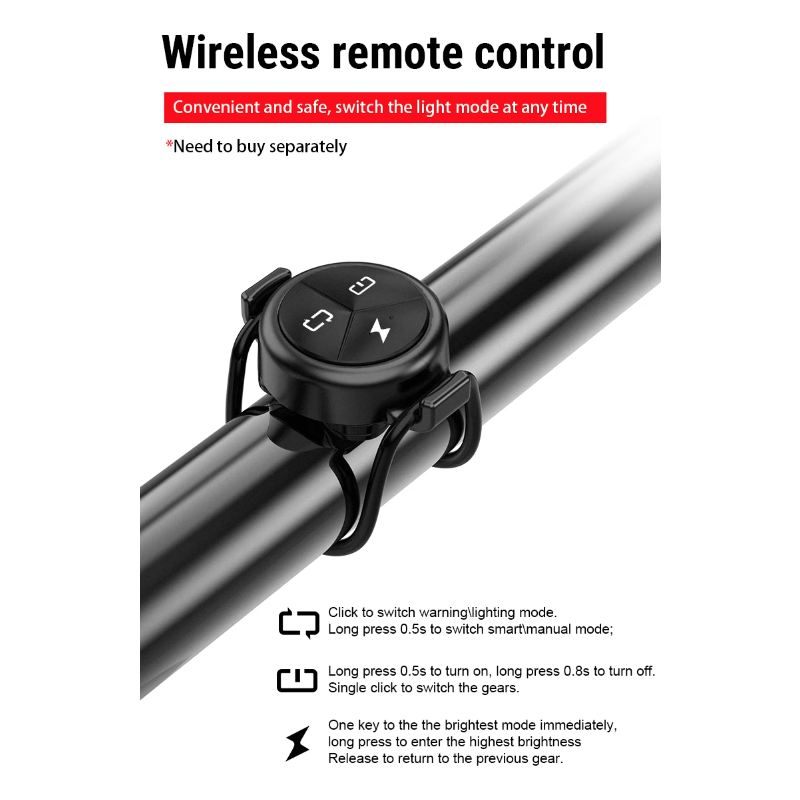 TOWILD CL600 lampka rowerowa LED ładowana USB wodoodporny reflektor 2000mAh idealny na nocna jazda