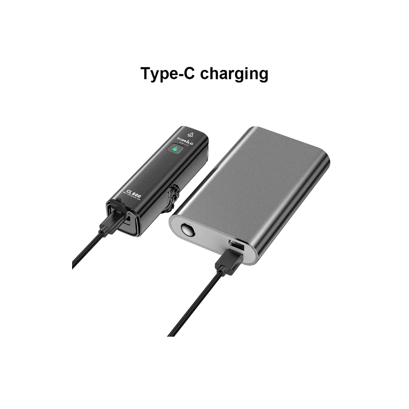 TOWILD CL600 lampka rowerowa LED ładowana USB wodoodporny reflektor 2000mAh idealny na nocna jazda