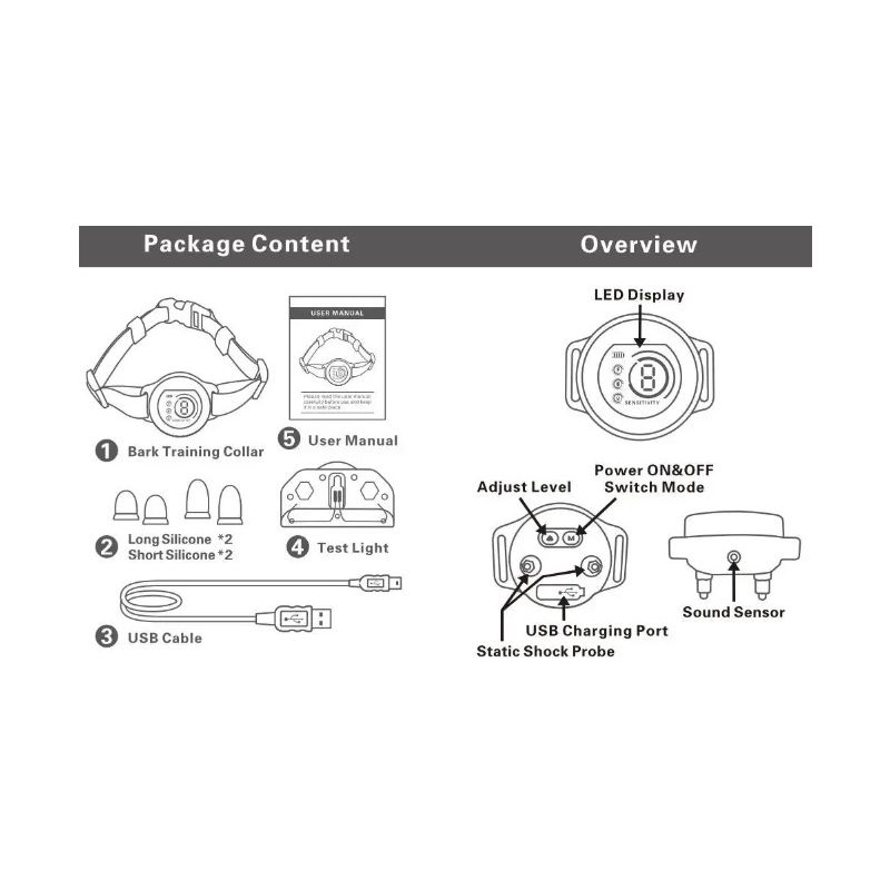 Inteligentna Automatyczna Obroża Przeciw Szczekaniu z Akumulatorem Skuteczne Zarządzanie Szczekaniem Wodoodporna