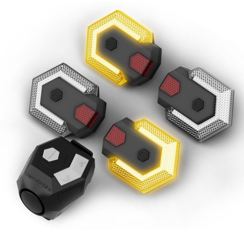 CarryBright CBX4 kierunkowskaz rowerowy klakson wodoodporny LED z ładowaniem USB dla bezpieczeństwa rowerowego