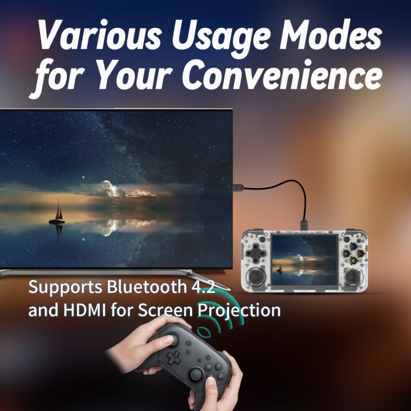 ANBERNIC RG35XX H przenośna konsola do gier Linux H700 5000 klasycznych gier ekran IPS nowoczesne funkcje