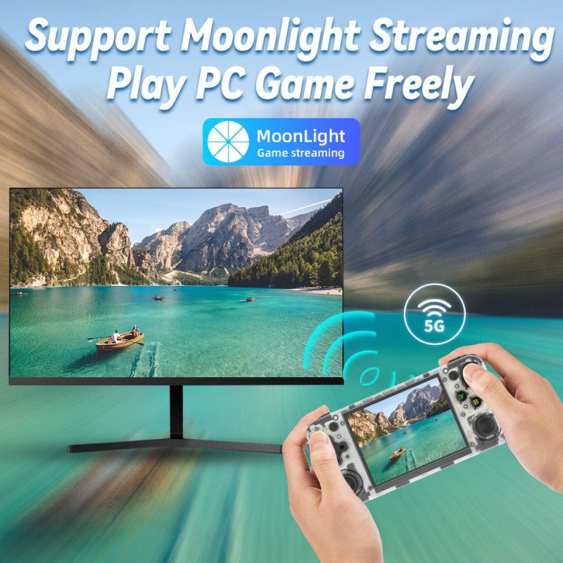 ANBERNIC RG35XX H przenośna konsola do gier Linux H700 5000 klasycznych gier ekran IPS nowoczesne funkcje