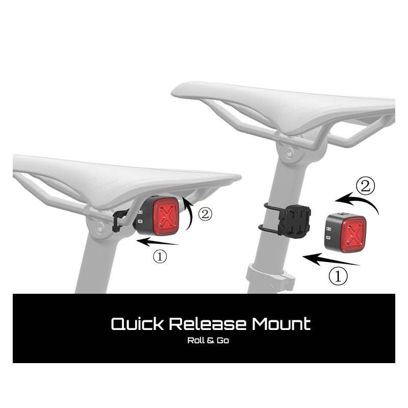 Enfitnix Cubelite III inteligentne światło tylne ultra jasne LED 30 lumenów kompaktowy design USB dla rowerzystów