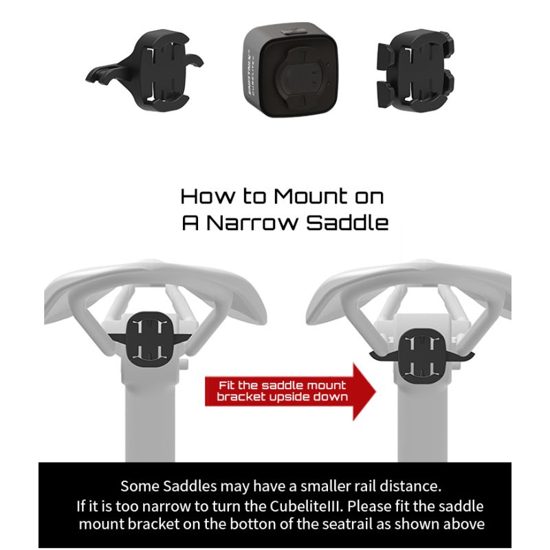 Enfitnix Cubelite III inteligentne światło tylne ultra jasne LED 30 lumenów kompaktowy design USB dla rowerzystów