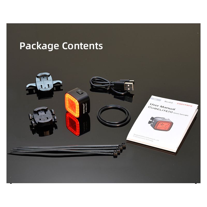 Enfitnix Cubelite III inteligentne światło tylne ultra jasne LED 30 lumenów kompaktowy design USB dla rowerzystów