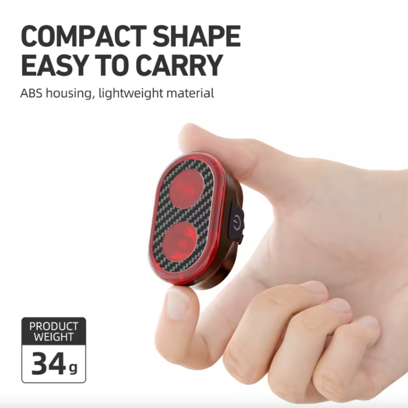 CYCLAMI CY200 inteligentny czujnik hamulców tylne światło LED akcesoria rowerowe do jazdy nocnej IPX6 trwałe