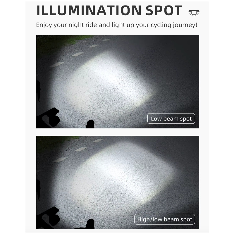 Rowerowe przednie światła 1600 lumenów wiszące kable wysoka jasność z inteligentnym pilotem zdalnego sterowania