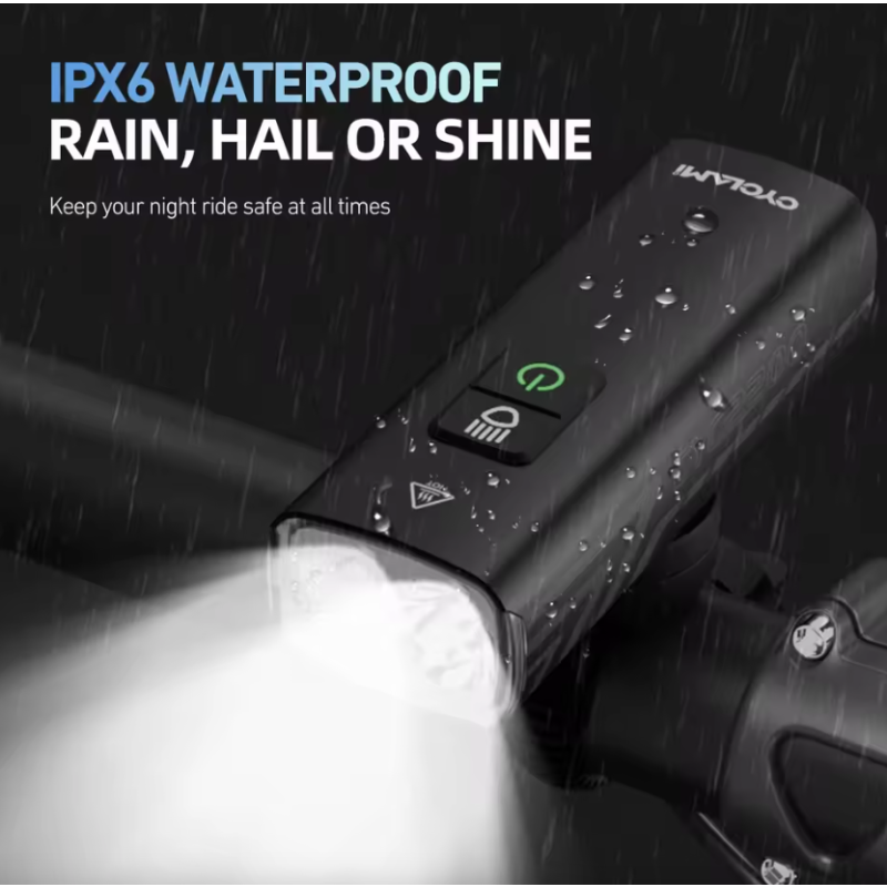 CYCLAMI BR2000 Mocna Lampka Rowerowa 2000lm USB-C Type-C. Idealna na MTB i Szosę. Bezpieczeństwo!