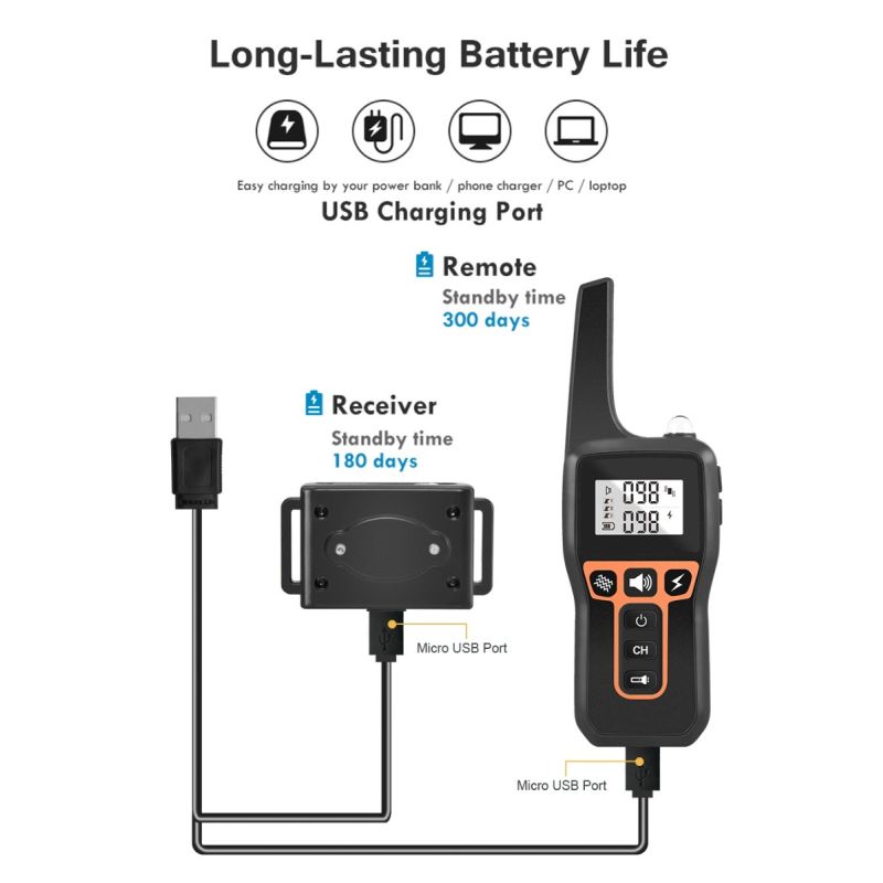 Nowa elektryczna obroża dla psa 1000m z funkcją blokady i regulowanymi trybami treningowymi kontrola szczekania