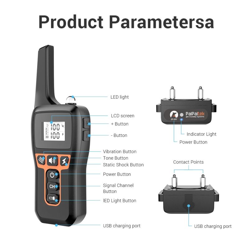 Nowa elektryczna obroża dla psa 1000m z funkcją blokady i regulowanymi trybami treningowymi kontrola szczekania