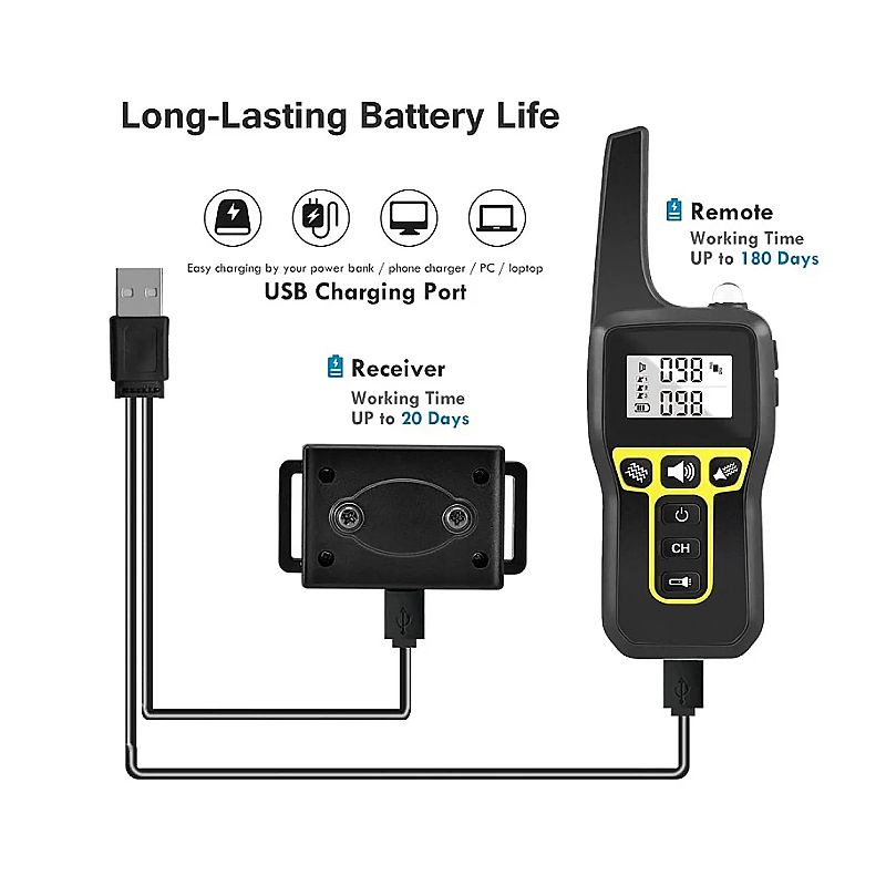 Nowa elektryczna obroża dla psa 1000m z funkcją blokady i regulowanymi trybami treningowymi kontrola szczekania
