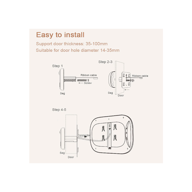 Cyfrowy Wizjer Drzwi z Kamerą i Dzwonkiem 2.8 cala – Monitoring Domu z Noktowizją i Zdjęciami
