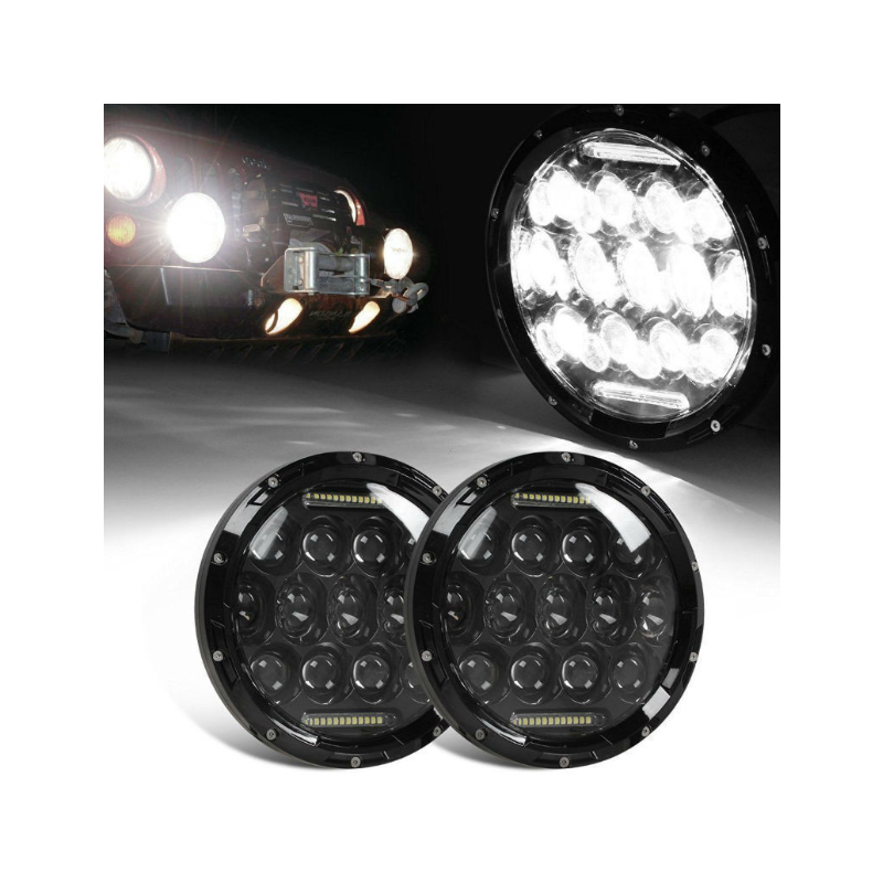 7-calowy reflektor LED 75W do Harley Jeep Wrangler Hummer wodoodporność IP67 odlew aluminium oświetlenie pojazdu