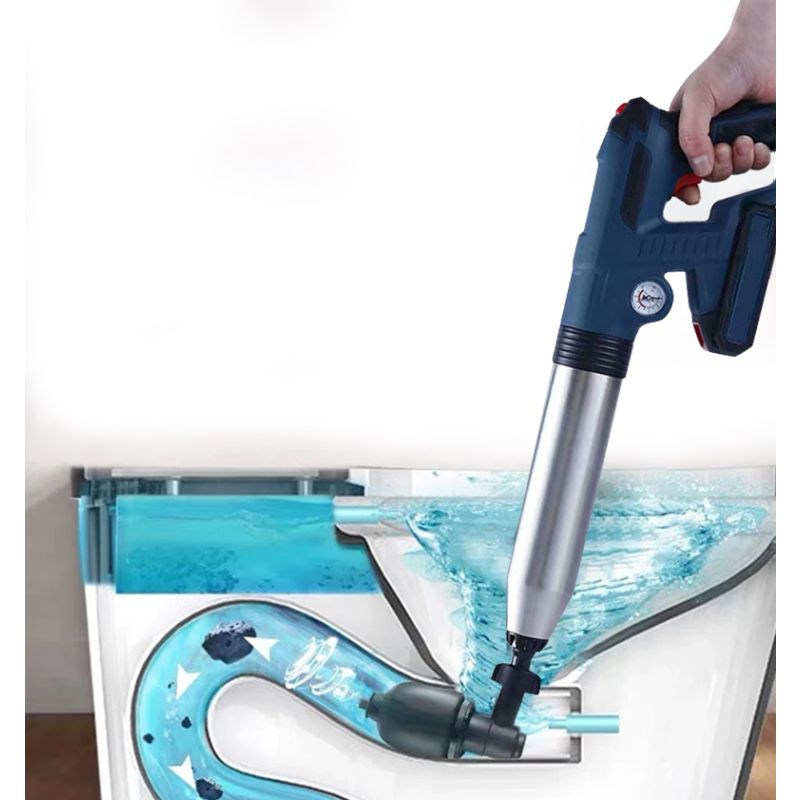 Elektryczne Narzędzie do Kanalizacji Blaster Powietrzny do Usuwania Zatorów i Czyszczenia Odpływów Łazienkowych