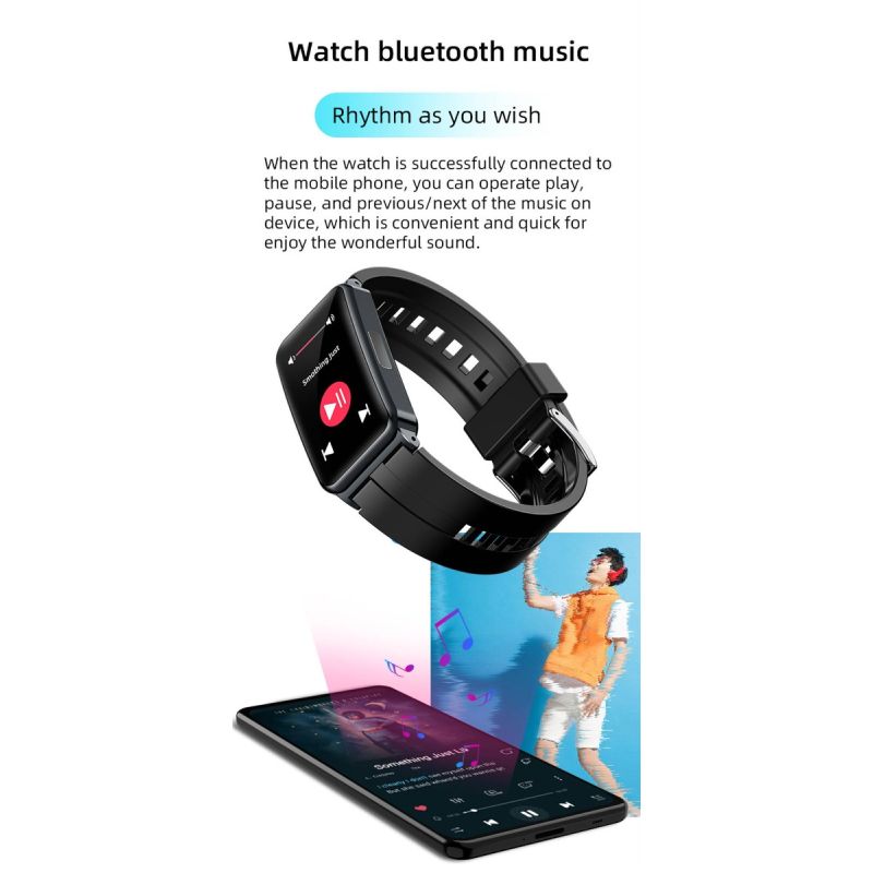 Inteligentny Zegarek EP01: Pomiar Cukru, EKG, Ciśnienia, Tętna i Temp. Całodobowy Monitoring Fitness!