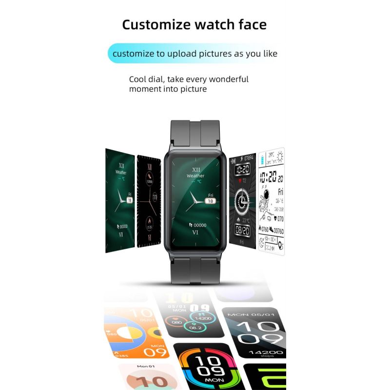 Inteligentny Zegarek EP01: Pomiar Cukru, EKG, Ciśnienia, Tętna i Temp. Całodobowy Monitoring Fitness!