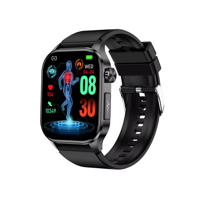 E580 Inteligentny zegarek: glukoza, ECG, monitor serca, ciśnienia, IP68, Smartwatch