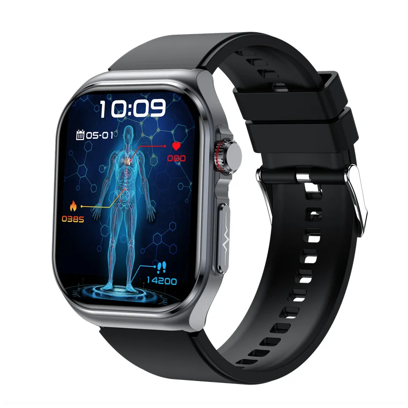 ET585 Smartwatch EKG+PPG AI diagnostyka zdrowia. Mężczyźni, kobiety, zegarek, ciśnienie krwi.