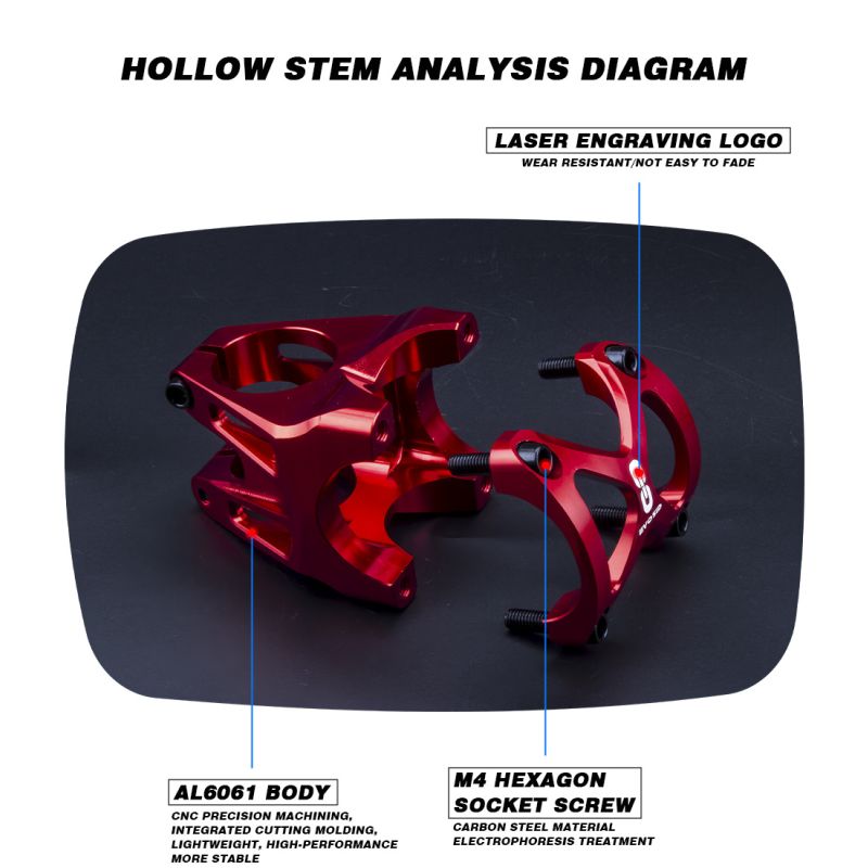 Evosid Wspornik Roweru Górskiego 31.6mm Lekki Stop Aluminium Precyzyjne Wykonanie CNC Komfort Jazdy MTB